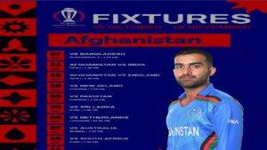 Afghanistan Matches Schedule World Cup 2023