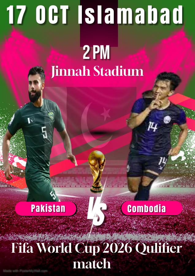 Pakistan vs Cambodia Football Qualifiers Match
